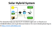 Reason to buy Solar Hybrid System?