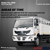 Eicher Pro 3015 - The most fuel-efficient 9.9T rated payload truck